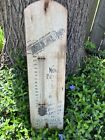 Antique 1890s C.F. Sauer Co. Vanilla Extract Wood Advertising Thermometer Sign