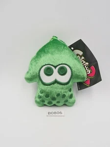 Splatoon Inkling B0806 Calamar Verde Cremallera Bolsa 4" TAG Peluche Juguete Muñeca Japón - Imagen 1 de 7
