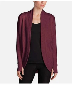 Eddie Bauer Womens Camp Fleece Wrap Cardigan (Ruby, Small)  NWOT - Picture 1 of 2