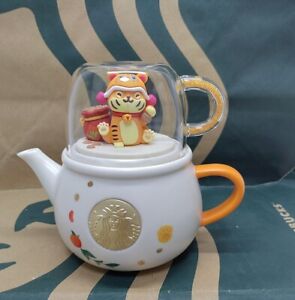 New Starbucks Lucky Tiger Cup Tea Cups Pot Group Coffee Cup Flower Tea Pot Gifts