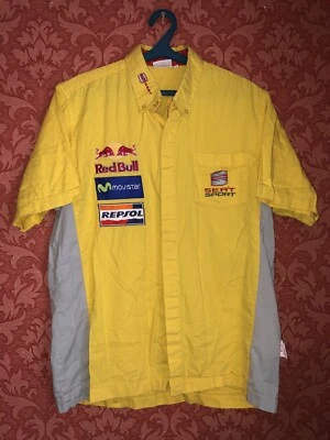 Camiseta deportiva de ciclismo de asiento rara Red Bull Pepsol talla L amarilla para hombre Foto 1 de 4