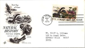 FDC 1970 SC #1390a Artcraft, Age Of Reptiles - New York, Ny - Single - J1926 - Picture 1 of 2