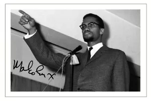 MALCOLM X Signed Autograph PHOTO Signature Fan Gift Print Civil Rights Activist - Picture 1 of 1