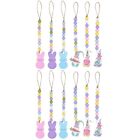  2 Pieces Beaded Home Decor Party Pendants Garland Rabbit Wooden Beads