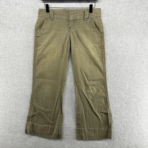 Roxy Pants Womens Size 1 Juniors Green Flat Front Wide Leg Hemmed Beach - Picture 1 of 11
