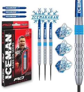 Gerwyn 'Iceman' Price 20g Steel Tip Darts Set - Red Dragon - Professional Kit - Picture 1 of 4