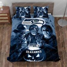 Michael Myers Seattle Seahawks Halloween Quilt Duvet Cover Set Bedding Kids