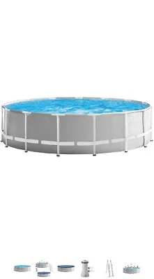 INTEX Komplettset Prism Frame Pool Ø 457x107cm + Filterpumpe Swimmingpool - Bild 1 von 4