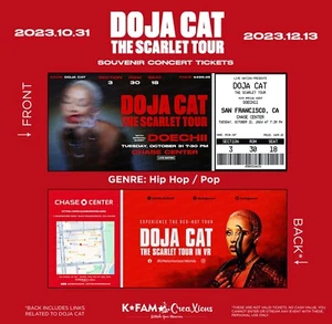Doja Cat: The SCARLET Tour - Custom Personalized Concert Stub Tickets - Picture 1 of 5