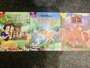 Disney Wonderful World Of Reading X3 Books Snow White, Bambi & Brother Bear - Picture 1 of 7