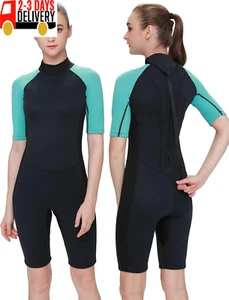 Shorty Wetsuit for Men and Women, 2Mm 3Mm Neoprene Back Zip Diving Suit Keep War - Picture 1 of 17