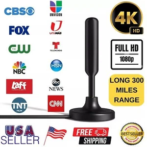 300 Miles Upgraded TV Antenna Digital HD Antenna Indoor HDTV 1080P 4K Long Rang - Picture 1 of 15