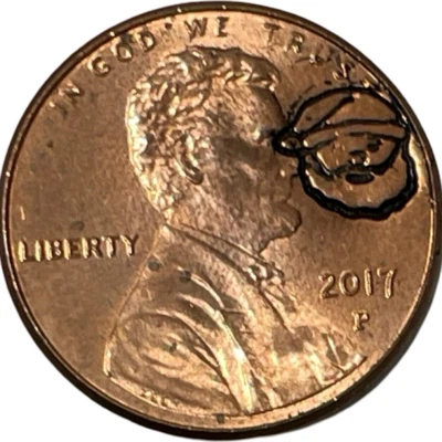 2017 Santa Merry Christmas Holiday Counter Stamp Imprint Lucky Charm Pocket Coin - Image 1 of 4