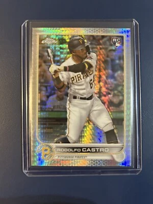 2022 Topps Chrome Prism Prizm Refractor Rodolfo Castro RC #7 Pittsburgh Pirates - Image 1 of 2