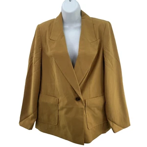 Very Minimal Blazer Single Breasted Size UK 10, Gold, RRP £48 - Picture 1 of 18