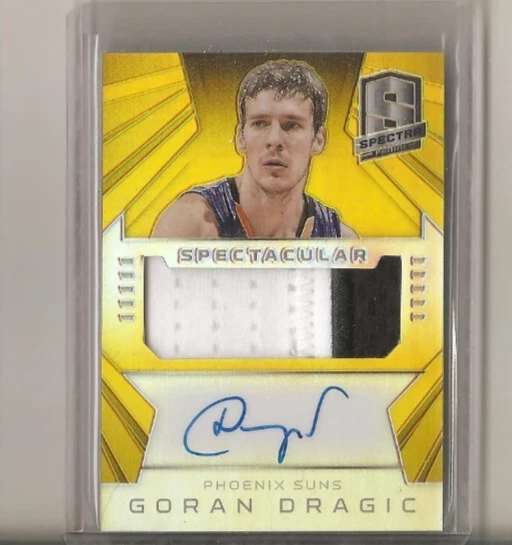 2014-15 Panini Spectra GORAN DRAGIC Spectacular Swatch Gold Prizm Auto 2/10 JSY# - Image 1 of 1