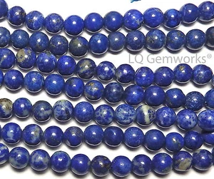 15" Strand LAPIS 6mm Round Beads NATURAL /C4 - Picture 1 of 1