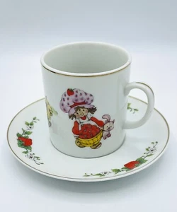 RARE AMERICAN GREETINGS STRAWBERRY SHORTCAKE FINE PORCELAIN CUP & SAUCER - Afbeelding 1 van 14