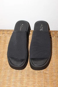 Anthropologie Platform Elastic Slide Sandals. Sz 9 - Picture 1 of 10