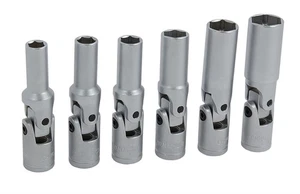 6pc GLOW PLUG REMOVAL SOCKET SET 3/8"Drive 8, 9, 10, 12, 14 & 16mm - 85mm long - Picture 1 of 4