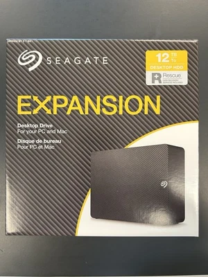 Seagate Expansion External Drive 6TB, 8TB, 12TB Black | Used with Original Box - Image 1 of 4