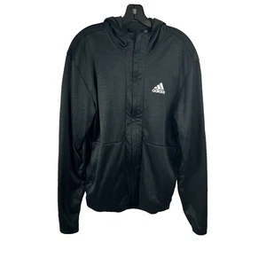 Adidas ClimaWarm Sudadera con Capucha Para Hombre Mediana Negra Cremallera Completa Chaqueta Atlética con Capucha - Imagen 1 de 7