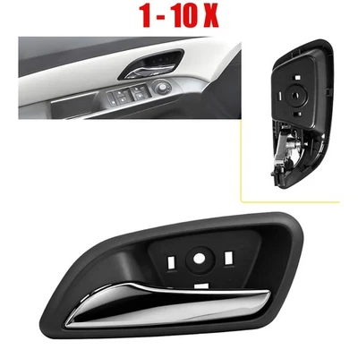 Manija de puerta interior 1-10X para Chevrolet Cruze 2011-2015 lado del conductor negra + cromada Foto 1 de 4