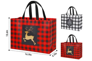 Yangte 16 Stück extra große Weihnachtsgeschenktüten wiederverwendbar Tragetaschen mit Griffen - Bild 1 von 9