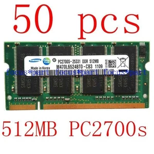 50x 512MB PC2700 DDR-333MHz non-ECC 200-Pin So-Dimm Laptop Memory For Notebook - Picture 1 of 4