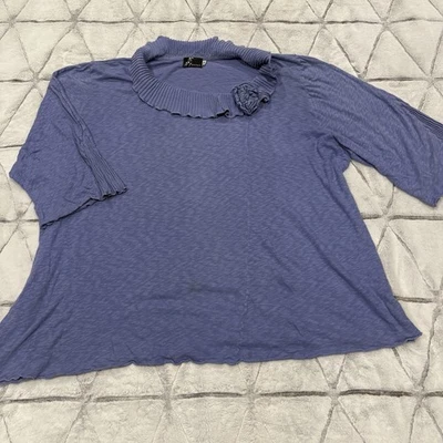 Женский Топ Fenini 3X Фиолетовый Хлопок Lagenlook Бохо Хиппи Струящийся Сделано в США - Изображение 1 из 4