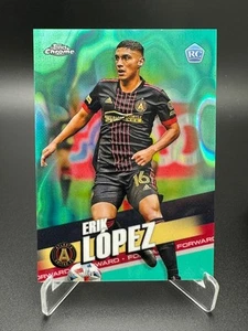2022 Topps Chrome MLS - Erik Lopez #5 Aqua Lava Refractor /299 RC - Atlanta Utd - Picture 1 of 3