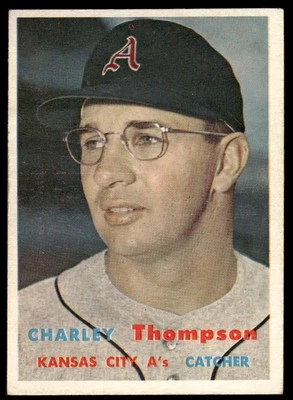 1957 Topps #142 Charley Thompson Kansas City Athletics VGEX 49433 - Image 1 of 2
