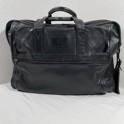 TUMI 906D3 расширяемый 2WAY портфель все кожаный маленький разрыв 1 сломанная молния б/у - Изображение 1 из 4
