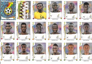 PANINI FIFA WORLD CUP BRAZIL 2014, GHANA 18 Different Stickers. B22