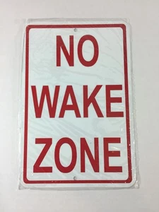 No Wake Zone Mini-Metallschild 6""x9"" (NEU) - Bild 1 von 1
