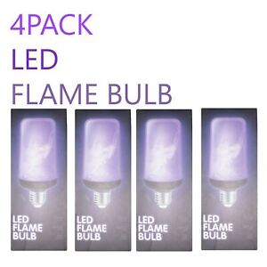 4 Pack of Omicoo Purple 6W 320Lumen LED Flame Bulbs