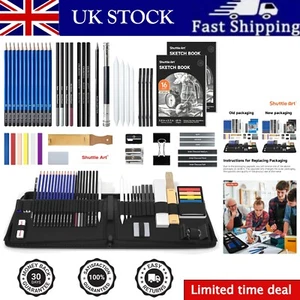 52-Piece Ultimate Sketch Pad and Professional Pencil Set for All Artists - Picture 1 of 11