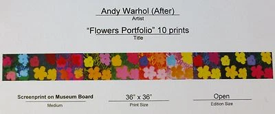 Andy Warhol 10 X Mohnblumen Sonntag B. Morgen Seidenscreen Portfolio Pop Art - Bild 1 von 4
