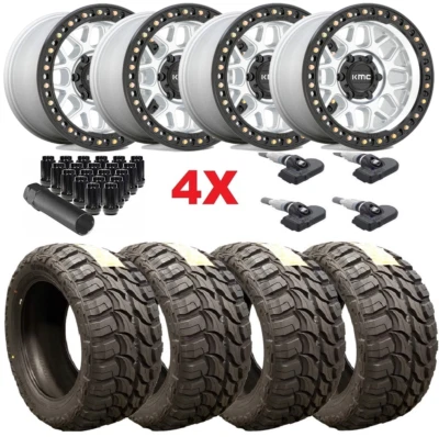 KMC GRS WHITE RIMS TIRES 35125017 KM549 FITS TOYOTA TACOMA 4RUNNER FREE SHIPPING Foto 1 de 4