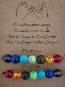 Set Of Two Bracelets With Natural Buddha Rainbow Stones.Crystal, Reiki, Healing - Picture 1 of 1