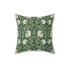 Cushion William Morris Faux Suede Throw Pillow Pimpernel Green