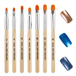 7 Pcs Gel Nail Brush Acrylic Nail Brush French Tip Brush French Manicure Pen Nai - Bild 1 von 12