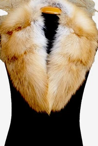real fur beige fox collar - Picture 1 of 3