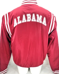 NEW Alabama Crimson Tide Colosseum Maroon Snap Varsity Jacket Coat Men's L - Picture 1 of 9
