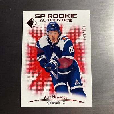 2021/22 Upper Deck SP Red Rookie Authentics Alex Newhook Rc #140 /199 - Image 1 of 2