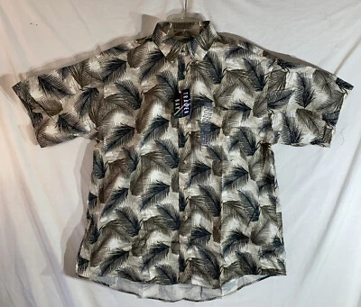 Trader Bay Polo XL Shirt Sears Vacation Shirt w Tags Green Tan - Image 1 of 4