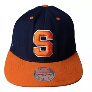 Syracuse Orangemen Mitchell & Ness Embroidered Logo Wool Snapback Hat Cap - Picture 1 of 15