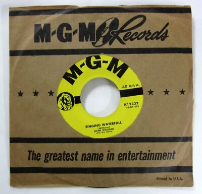HANK WILLIAMS 45 Singing Waterfall Blue Love MGM Near-MINT  c5450 - Image 1 of 3