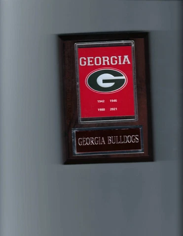 GEORGIA BULLDOGS CHAMPIONS PLAQUE FOOTBALL NCAA NATIONAL CHAMPS 4 YEAR Cover
