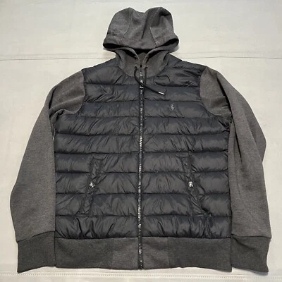 Polo Ralph Lauren Panel Down Hoodie Hybrid Bubble Performance Jacket Men-SM-9421 - Image 1 of 4